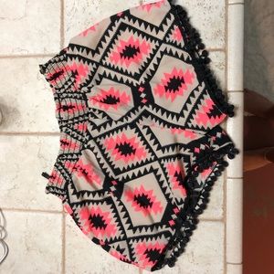 Printed tribal shorts